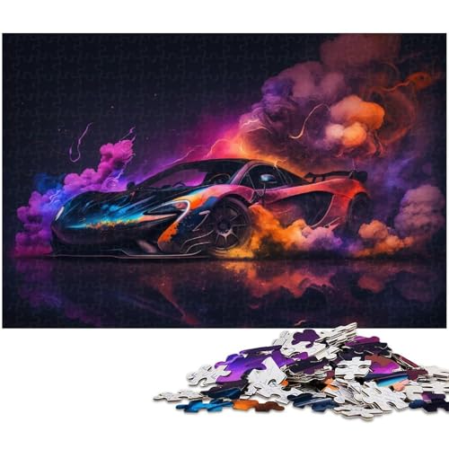 1000-teiliges Puzzle für Erwachsene, Sportwagen-Puzzle, Spiele, Spielzeug, Geschenk, Lernspiel zum Geburtstag, Weihnachten, Größe 50 x 75 cm 1000-teiliges Puzzle für Erwachsene, Sportwagen-Puzzle, Spiele, Spielzeug, Geschenk, Lernspiel zum Geburtstag, Weihnachten, Größe 50 x 75 cm von LLONGKT