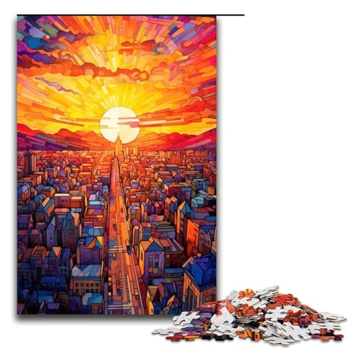 1000-teiliges Puzzle für Erwachsene, Stadtbild, buntes Regenbogen-Quizspiel, Stressabbau, schwierige Herausforderung, Größe 50 x 75 cm 1000-teiliges Puzzle für Erwachsene, Stadtbild, buntes Regenbogen-Quizspiel, Stressabbau, schwierige Herausforderung, Größe 50 x 75 cm von LLONGKT