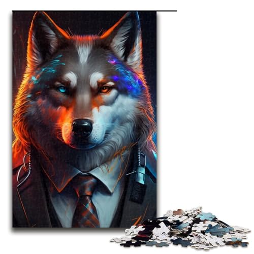 1000-teiliges Puzzle für Erwachsene, Teenager, Boss-Löwe, Holzpuzzle, tolles Geschenk für Erwachsene, Größe 50 x 75 cm 1000-teiliges Puzzle für Erwachsene, Teenager, Boss-Löwe, Holzpuzzle, tolles Geschenk für Erwachsene, Größe 50 x 75 cm von LLONGKT