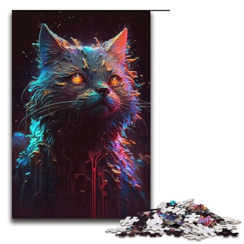 1000-teiliges Puzzle für Erwachsene, Tier- und Katzen-Mal-Lernpuzzle, tolles, Größe 38 x 26 cm 1000-teiliges Puzzle für Erwachsene, Tier- und Katzen-Mal-Lernpuzzle, tolles, Größe 38 x 26 cm von LLONGKT