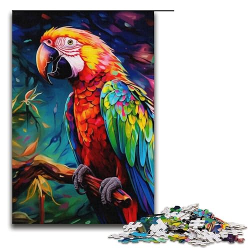 1000-teiliges Puzzle für Erwachsene, Tiere, Vögel, Papageien, Lernspiel, Herausforderungsspielzeug, tolle Geschenke zu Weihnachten, Größe 38 x 26 cm 1000-teiliges Puzzle für Erwachsene, Tiere, Vögel, Papageien, Lernspiel, Herausforderungsspielzeug, tolle Geschenke zu Weihnachten, Größe 38 x 26 cm von LLONGKT