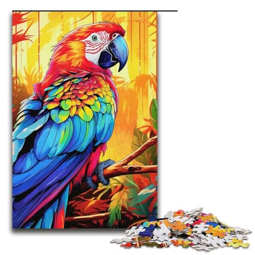 1000-teiliges Puzzle für Erwachsene, Tiere, Vögel, Papageien, Puzzle für Teenager, Papppuzzle, dekomprimierendes geistiges Lernspielzeug, Größe 38 x 26 cm 1000-teiliges Puzzle für Erwachsene, Tiere, Vögel, Papageien, Puzzle für Teenager, Papppuzzle, dekomprimierendes geistiges Lernspielzeug, Größe 38 x 26 cm von LLONGKT