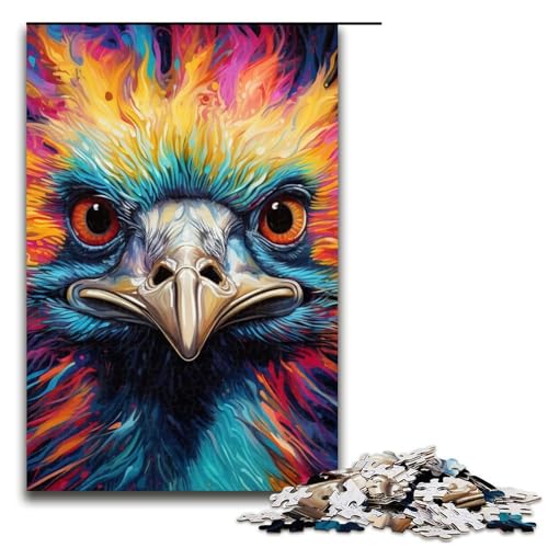 1000-teiliges Puzzle für Erwachsene, Tierkunst, Straußen-Puzzle, geeignet für Paare, Größe 50 x 75 cm 1000-teiliges Puzzle für Erwachsene, Tierkunst, Straußen-Puzzle, geeignet für Paare, Größe 50 x 75 cm von LLONGKT