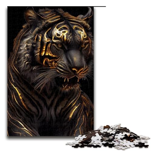 1000-teiliges Puzzle für Erwachsene, Tiger-Denkspiel, hilft dem Gehirn, süchtig machendes Spielzeug zu trainieren und Geduld zu fördern, Größe 50 x 75 cm 1000-teiliges Puzzle für Erwachsene, Tiger-Denkspiel, hilft dem Gehirn, süchtig machendes Spielzeug zu trainieren und Geduld zu fördern, Größe 50 x 75 cm von LLONGKT