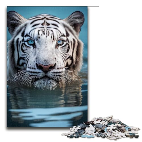 1000-teiliges Puzzle für Erwachsene, Tiger-Denkspiel, hilft dem Gehirn, süchtig machendes Spielzeug zu trainieren und Geduld zu fördern, Größe 50 x 75 cm 1000-teiliges Puzzle für Erwachsene, Tiger-Denkspiel, hilft dem Gehirn, süchtig machendes Spielzeug zu trainieren und Geduld zu fördern, Größe 50 x 75 cm von LLONGKT