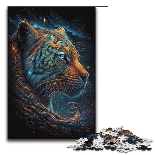 1000-teiliges Puzzle für Erwachsene, Tiger-Puzzle, Lernspiel, Herausforderungsspielzeug, Lernspiel für Geburtstag, Weihnachten, Größe 38 x 26 cm 1000-teiliges Puzzle für Erwachsene, Tiger-Puzzle, Lernspiel, Herausforderungsspielzeug, Lernspiel für Geburtstag, Weihnachten, Größe 38 x 26 cm von LLONGKT
