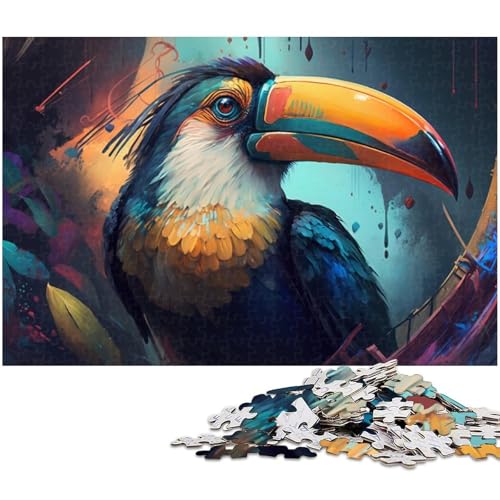 1000-teiliges Puzzle für Erwachsene, Tukan-Puzzle, Spiele, Spielzeug, Geschenk, Lernspiel zum Geburtstag, Weihnachten, Größe 50 x 75 cm 1000-teiliges Puzzle für Erwachsene, Tukan-Puzzle, Spiele, Spielzeug, Geschenk, Lernspiel zum Geburtstag, Weihnachten, Größe 50 x 75 cm von LLONGKT