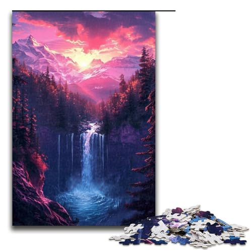 1000-teiliges Puzzle für Erwachsene, Wasserfall und Berge, Stressabbau-Spielzeug, schwierige Herausforderung, Größe 50 x 75 cm 1000-teiliges Puzzle für Erwachsene, Wasserfall und Berge, Stressabbau-Spielzeug, schwierige Herausforderung, Größe 50 x 75 cm von LLONGKT