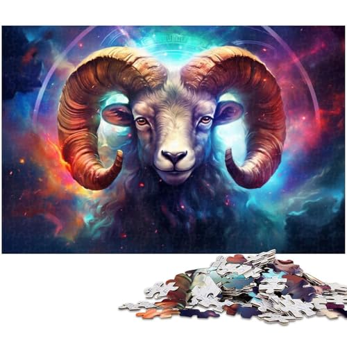 1000-teiliges Puzzle für Erwachsene, Widder-Puzzle, Spiele, Spielzeug, Geschenk, Lernspiel zum Geburtstag, Weihnachten, Größe 38 x 26 cm 1000-teiliges Puzzle für Erwachsene, Widder-Puzzle, Spiele, Spielzeug, Geschenk, Lernspiel zum Geburtstag, Weihnachten, Größe 38 x 26 cm von LLONGKT
