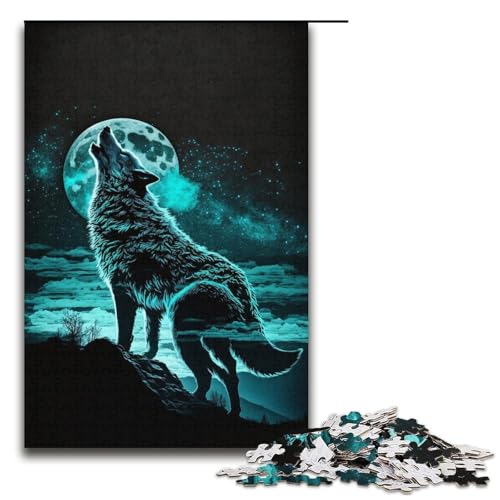1000-teiliges Puzzle für Erwachsene, Wolf-Puzzle, Lernspiel, Herausforderungsspielzeug, Lernspiel für Geburtstag, Weihnachten, Größe 38 x 26 cm 1000-teiliges Puzzle für Erwachsene, Wolf-Puzzle, Lernspiel, Herausforderungsspielzeug, Lernspiel für Geburtstag, Weihnachten, Größe 38 x 26 cm von LLONGKT