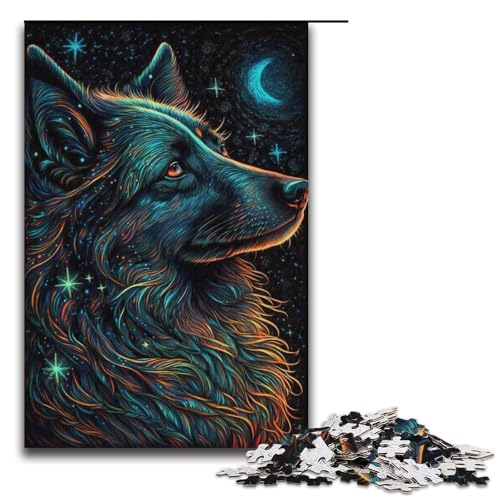 1000-teiliges Puzzle für Erwachsene, Wolf-Puzzle, Lernspiel, Herausforderungsspielzeug, Lernspiel für Geburtstag, Weihnachten, Größe 38 x 26 cm 1000-teiliges Puzzle für Erwachsene, Wolf-Puzzle, Lernspiel, Herausforderungsspielzeug, Lernspiel für Geburtstag, Weihnachten, Größe 38 x 26 cm von LLONGKT