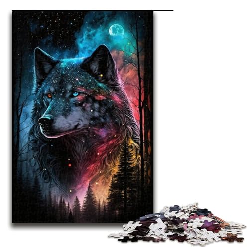 1000-teiliges Puzzle für Erwachsene, Wolf-Puzzle für Lernspiele, Herausforderungsspielzeug, Lernspiel für Geburtstag, Weihnachten, Größe 50 x 75 cm 1000-teiliges Puzzle für Erwachsene, Wolf-Puzzle für Lernspiele, Herausforderungsspielzeug, Lernspiel für Geburtstag, Weihnachten, Größe 50 x 75 cm von LLONGKT