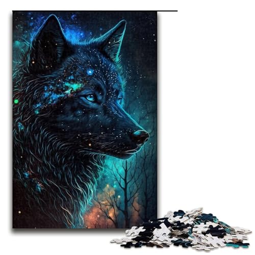 1000-teiliges Puzzle für Erwachsene, Wolf-Puzzle für Lernspiele, Herausforderungsspielzeug, Lernspiel für Geburtstag, Weihnachten, Größe 50 x 75 cm 1000-teiliges Puzzle für Erwachsene, Wolf-Puzzle für Lernspiele, Herausforderungsspielzeug, Lernspiel für Geburtstag, Weihnachten, Größe 50 x 75 cm von LLONGKT