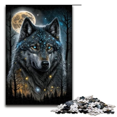 1000-teiliges Puzzle für Erwachsene, Wolf-Puzzle für Lernspiele, Herausforderungsspielzeug, Lernspiel für Geburtstag, Weihnachten, Größe 50 x 75 cm 1000-teiliges Puzzle für Erwachsene, Wolf-Puzzle für Lernspiele, Herausforderungsspielzeug, Lernspiel für Geburtstag, Weihnachten, Größe 50 x 75 cm von LLONGKT
