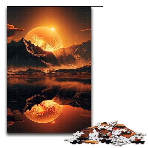 1000-teiliges Puzzle für Erwachsene, außerirdische Planetenlandschaft, Spielzeug, Denkspiel, Herausforderung für die Gehirnintelligenz, süchtig machendes Spielzeug (Größe 50 x 75 cm) von LLONGKT