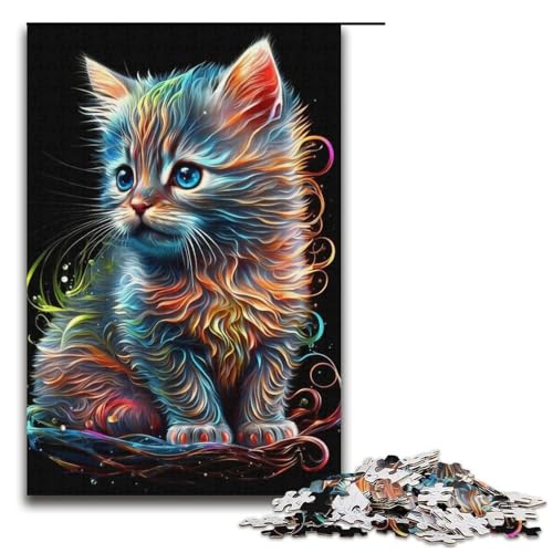 1000-teiliges Puzzle für Erwachsene, buntes Kätzchen-Puzzle für Lernspiele, Herausforderungsspielzeug, Lernspiel für Geburtstage, Weihnachten, Größe 38 x 26 cm 1000-teiliges Puzzle für Erwachsene, buntes Kätzchen-Puzzle für Lernspiele, Herausforderungsspielzeug, Lernspiel für Geburtstage, Weihnachten, Größe 38 x 26 cm von LLONGKT