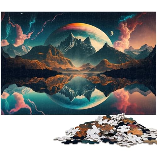 1000-teiliges Puzzle für Erwachsene, farbenfrohe Planetenlandschaft, geeignet für Paare und Teenager ab 14 Jahren, Größe 38 x 26 cm 1000-teiliges Puzzle für Erwachsene, farbenfrohe Planetenlandschaft, geeignet für Paare und Teenager ab 14 Jahren, Größe 38 x 26 cm von LLONGKT