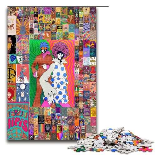 1000-teiliges Puzzle für Erwachsene, farbenfrohes Kunst-Denkspiel, hilft dem Gehirn beim Trainieren, Macht süchtig machendes Spielzeug, um Geduld zu fördern, Größe 50 x 75 cm 1000-teiliges Puzzle für Erwachsene, farbenfrohes Kunst-Denkspiel, hilft dem Gehirn beim Trainieren, Macht süchtig machendes Spielzeug, um Geduld zu fördern, Größe 50 x 75 cm von LLONGKT