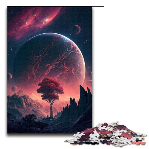 1000-teiliges Puzzle für Erwachsene, farbenfrohes Planeten-Berge-Puzzle, Geschenke, Weihnachtswunschliste mit Weihnachtsmann, Größe 50 x 75 cm 1000-teiliges Puzzle für Erwachsene, farbenfrohes Planeten-Berge-Puzzle, Geschenke, Weihnachtswunschliste mit Weihnachtsmann, Größe 50 x 75 cm von LLONGKT