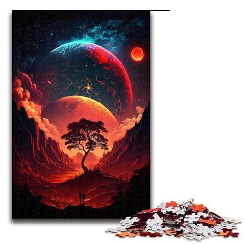 1000-teiliges Puzzle für Erwachsene, farbenfrohes Planeten-Berge-Puzzle, Lernspiele, perfekte Dekoration für Teenager ab 14 Jahren, Größe 50 x 75 cm 1000-teiliges Puzzle für Erwachsene, farbenfrohes Planeten-Berge-Puzzle, Lernspiele, perfekte Dekoration für Teenager ab 14 Jahren, Größe 50 x 75 cm von LLONGKT