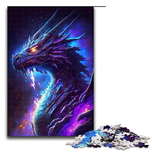 1000-teiliges Puzzle für Erwachsene, kosmischer Drache, Holzpuzzle, schwierig und herausfordernd, Größe 50 x 75 cm 1000-teiliges Puzzle für Erwachsene, kosmischer Drache, Holzpuzzle, schwierig und herausfordernd, Größe 50 x 75 cm von LLONGKT
