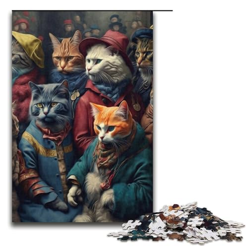1000-teiliges Puzzle für Erwachsene, lustiges Katzengang-Spielzeug, Herausforderung für die Gehirnintelligenz, süchtig machendes Spielzeug, Größe 38 x 26 cm 1000-teiliges Puzzle für Erwachsene, lustiges Katzengang-Spielzeug, Herausforderung für die Gehirnintelligenz, süchtig machendes Spielzeug, Größe 38 x 26 cm von LLONGKT