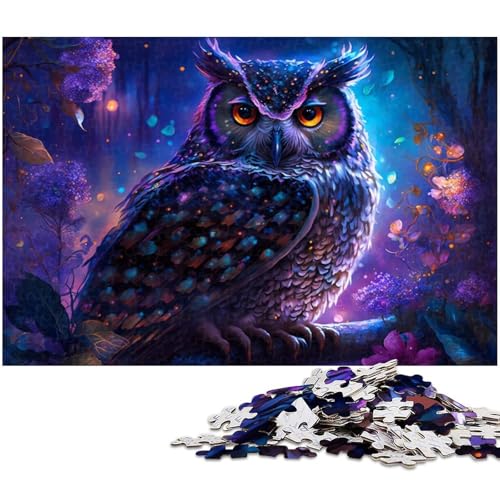 1000-teiliges Puzzle für Erwachsene, magischer Vogel, Eule, Puzzle für Erwachsene, Holzpuzzle, Lernspiel, Größe 50 x 75 cm 1000-teiliges Puzzle für Erwachsene, magischer Vogel, Eule, Puzzle für Erwachsene, Holzpuzzle, Lernspiel, Größe 50 x 75 cm von LLONGKT