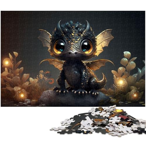 1000-teiliges Puzzle für Erwachsene, schwarzer Babydrache, Quizspiel, Stressabbau, schwierige Herausforderung, Größe 50 x 75 cm 1000-teiliges Puzzle für Erwachsene, schwarzer Babydrache, Quizspiel, Stressabbau, schwierige Herausforderung, Größe 50 x 75 cm von LLONGKT