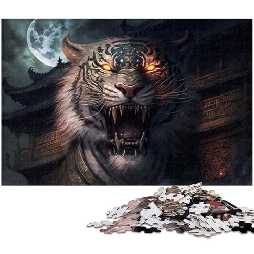 1000-teiliges Puzzle für Erwachsene, weißer antiker Tiger, dekomprimierendes intellektuelles Lernspielzeug, einzigartiges Herausforderungsspiel, Größe 50 x 75 cm 1000-teiliges Puzzle für Erwachsene, weißer antiker Tiger, dekomprimierendes intellektuelles Lernspielzeug, einzigartiges Herausforderungsspiel, Größe 50 x 75 cm von LLONGKT
