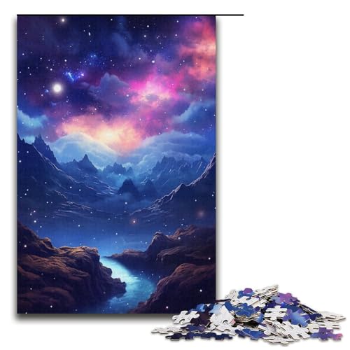 1000-teiliges Puzzle für Erwachsene, wunderschöne Berge, als Geschenk geeignet, ganze Familie, Größe 38 x 26 cm von LLONGKT