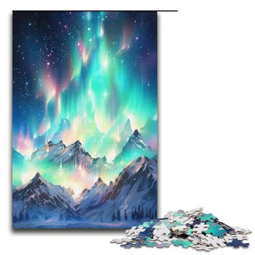 1000-teiliges Puzzle für Erwachsene „Berg der Träume“, Puzzle für Erwachsene aus Karton, Lernspiel, Herausforderungsspielzeug, Größe 38 x 26 cm von LLONGKT