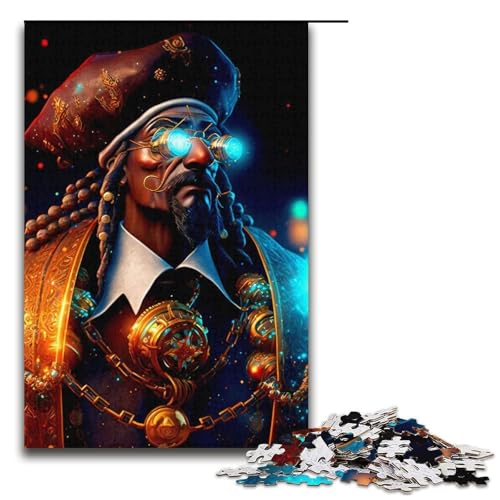 1000-teiliges Puzzle für Erwachsene „Piratenkapitän“, Puzzle für Erwachsene, Karton, Lernspiele, Größe 38 x 26 cm von LLONGKT