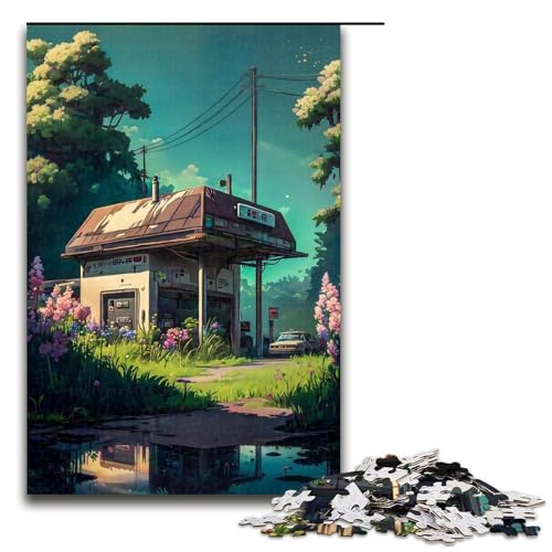 1000-teiliges Puzzle für Erwachsene im japanischen Stil, Lernspiele, Wichtelgeschenke für Teenager ab 14 Jahren (Größe 50 x 75 cm) von LLONGKT