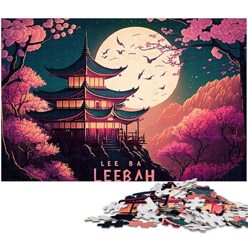 1000-teiliges Puzzle für Erwachsene mit japanischem Tempel, Herausforderung für die Gehirnintelligenz, süchtig machendes Spielzeug, Größe 50 x 75 cm 1000-teiliges Puzzle für Erwachsene mit japanischem Tempel, Herausforderung für die Gehirnintelligenz, süchtig machendes Spielzeug, Größe 50 x 75 cm von LLONGKT