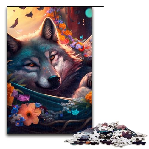 1000-teiliges Puzzle für Erwachsene und Teenager, schönes Wolf-Puzzle für Teenager, Holzpuzzle, tolles Geschenk für Erwachsene, Größe 50 x 75 cm 1000-teiliges Puzzle für Erwachsene und Teenager, schönes Wolf-Puzzle für Teenager, Holzpuzzle, tolles Geschenk für Erwachsene, Größe 50 x 75 cm von LLONGKT