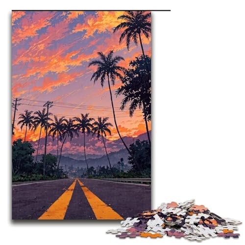 1000-teiliges Puzzle im japanischen Stil, Holzpuzzle, Heimdekoration (Größe 50 x 75 cm) von LLONGKT