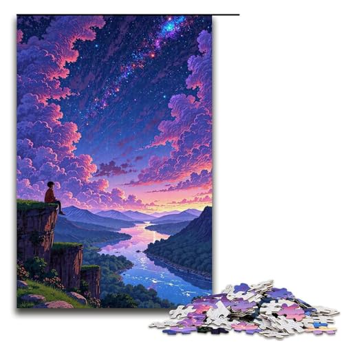 1000-teiliges Puzzle im japanischen Stil, Holzpuzzle, Heimdekoration (Größe 50 x 75 cm) von LLONGKT