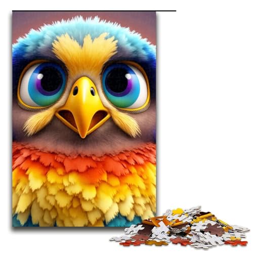 1000-teiliges Puzzle mit Baby-Eule, Holzpuzzle, pädagogisches Spielzeug zum Stressabbau, Größe 50 x 75 cm 1000-teiliges Puzzle mit Baby-Eule, Holzpuzzle, pädagogisches Spielzeug zum Stressabbau, Größe 50 x 75 cm von LLONGKT