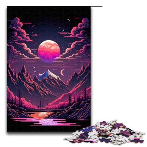 1000-teiliges Puzzle mit Berglandschaft für Holzpuzzles, pädagogisches Spielzeug zum Stressabbau, Größe 50 x 75 cm 1000-teiliges Puzzle mit Berglandschaft für Holzpuzzles, pädagogisches Spielzeug zum Stressabbau, Größe 50 x 75 cm von LLONGKT
