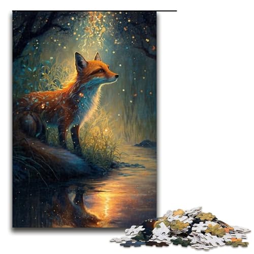 1000-teiliges Puzzle mit Fuchsmotiv, Holzpuzzle, pädagogisches Spielzeug zum Stressabbau, Größe 50 x 75 cm 1000-teiliges Puzzle mit Fuchsmotiv, Holzpuzzle, pädagogisches Spielzeug zum Stressabbau, Größe 50 x 75 cm von LLONGKT