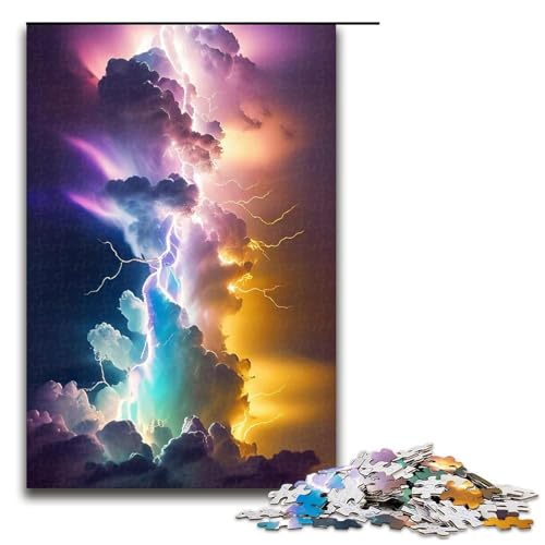 1000-teiliges Puzzle mit Galaxie-Blitz, Holzpuzzle, pädagogisches Spielzeug zum Stressabbau, Größe 50 x 75 cm 1000-teiliges Puzzle mit Galaxie-Blitz, Holzpuzzle, pädagogisches Spielzeug zum Stressabbau, Größe 50 x 75 cm von LLONGKT