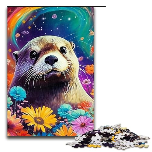 1000-teiliges Puzzle mit Galaxien und Ottern, Holzpuzzle, pädagogisches Spielzeug zum Stressabbau, Größe 50 x 75 cm 1000-teiliges Puzzle mit Galaxien und Ottern, Holzpuzzle, pädagogisches Spielzeug zum Stressabbau, Größe 50 x 75 cm von LLONGKT