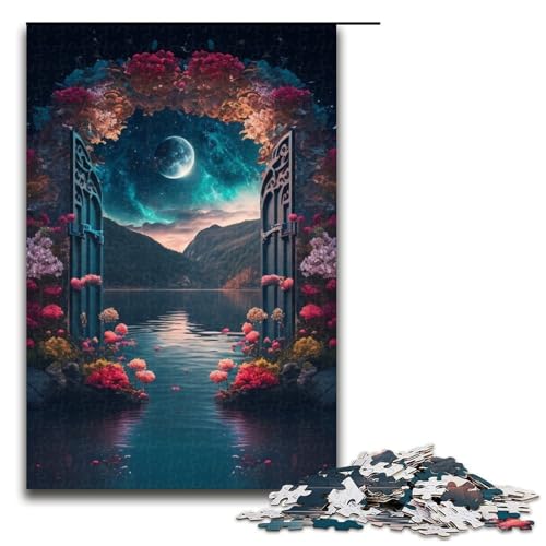 1000-teiliges Puzzle mit Galaxienbogen, Holzpuzzle, pädagogisches Spielzeug zum Stressabbau, Größe 50 x 75 cm von LLONGKT