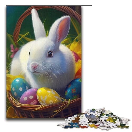 1000-teiliges Puzzle mit Kaninchen und Osterhase, Tier-Puzzle für Erwachsene und Teenager, Papppuzzle, Lernspiel, Herausforderungsspielzeug, Größe 38 x 26 cm 1000-teiliges Puzzle mit Kaninchen und Osterhase, Tier-Puzzle für Erwachsene und Teenager, Papppuzzle, Lernspiel, Herausforderungsspielzeug, Größe 38 x 26 cm von LLONGKT