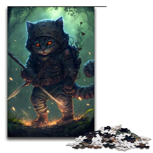 1000-teiliges Puzzle mit Katzenmotiv, Holzpuzzle, pädagogisches Spielzeug zum Stressabbau, Größe 50 x 75 cm 1000-teiliges Puzzle mit Katzenmotiv, Holzpuzzle, pädagogisches Spielzeug zum Stressabbau, Größe 50 x 75 cm von LLONGKT