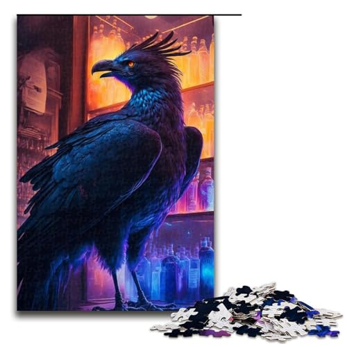 1000-teiliges Puzzle mit Krähenmotiv, Holzpuzzle, pädagogisches Spielzeug zum Stressabbau, Größe 50 x 75 cm 1000-teiliges Puzzle mit Krähenmotiv, Holzpuzzle, pädagogisches Spielzeug zum Stressabbau, Größe 50 x 75 cm von LLONGKT