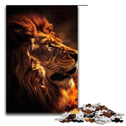 1000-teiliges Puzzle mit Löwenmotiv, Holzpuzzle, Heimdekoration, Größe 50 x 75 cm 1000-teiliges Puzzle mit Löwenmotiv, Holzpuzzle, Heimdekoration, Größe 50 x 75 cm von LLONGKT