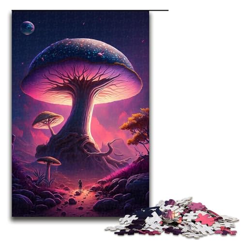 1000-teiliges Puzzle mit Neonpilzen, Puzzle für Erwachsene, Holzpuzzle, interessanter Stressabbau, Größe 50 x 75 cm 1000-teiliges Puzzle mit Neonpilzen, Puzzle für Erwachsene, Holzpuzzle, interessanter Stressabbau, Größe 50 x 75 cm von LLONGKT