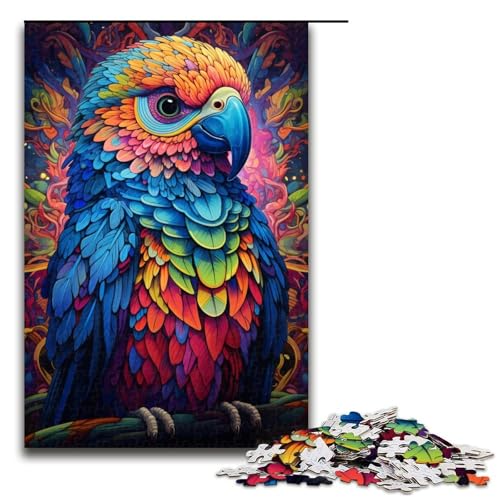 1000-teiliges Puzzle mit Papageienmotiv, Holzpuzzle für Erwachsene, Lernspiel, Größe 50 x 75 cm 1000-teiliges Puzzle mit Papageienmotiv, Holzpuzzle für Erwachsene, Lernspiel, Größe 50 x 75 cm von LLONGKT