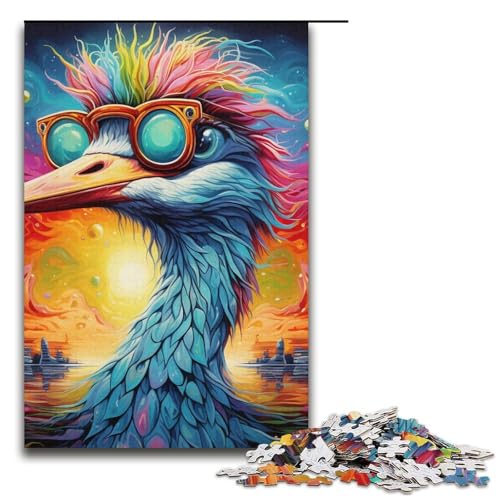 1000-teiliges Puzzle mit Vogelmotiv, Kartonpuzzle, Heimdekoration, Größe 38 x 26 cm von LLONGKT